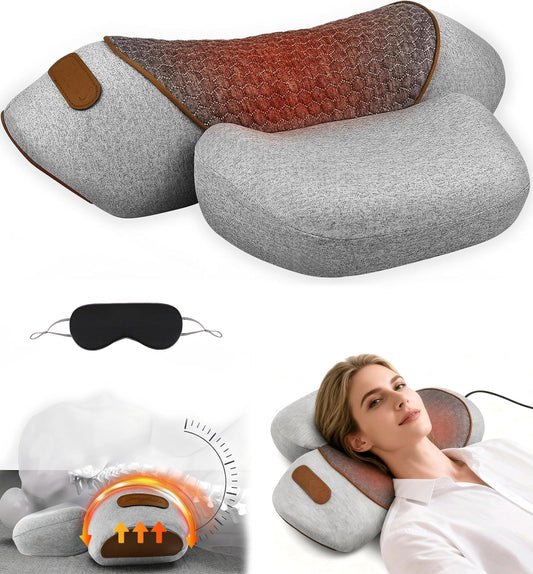 VANJUNBILL neck massager pillow with heat soothing tense neck muscles at home