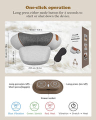 VANJUNBILL neck massage pillow supports shoulder relief on the go