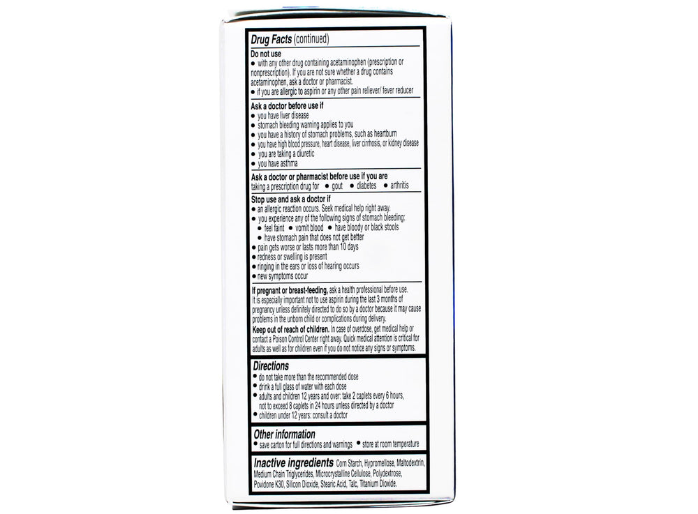 Vanquish caplets on neutral background signaling quick, on-the-go relief