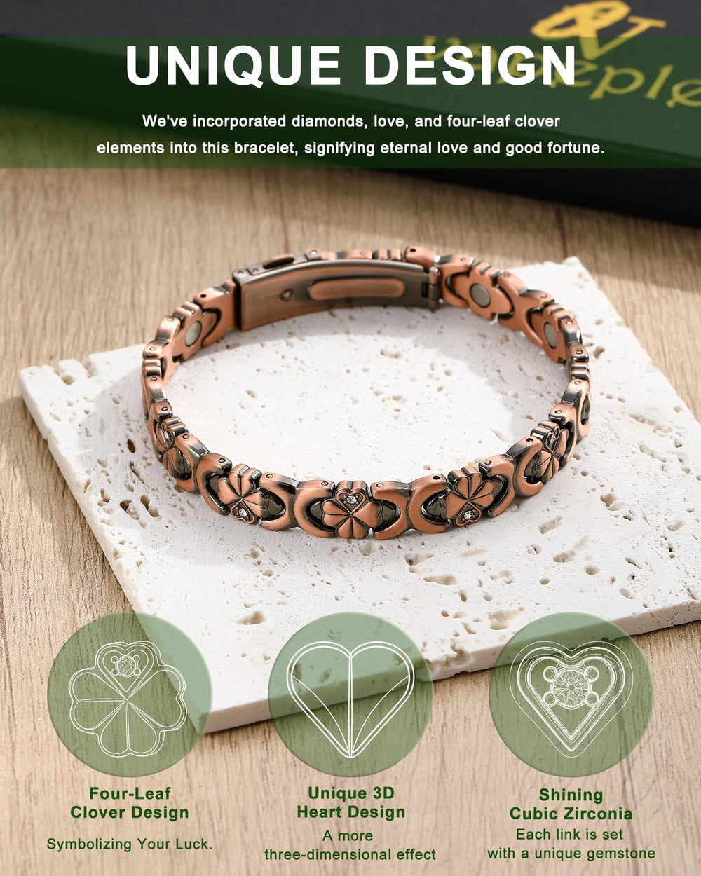 Vapeples copper bracelet gift box packaging ideal for gifting.