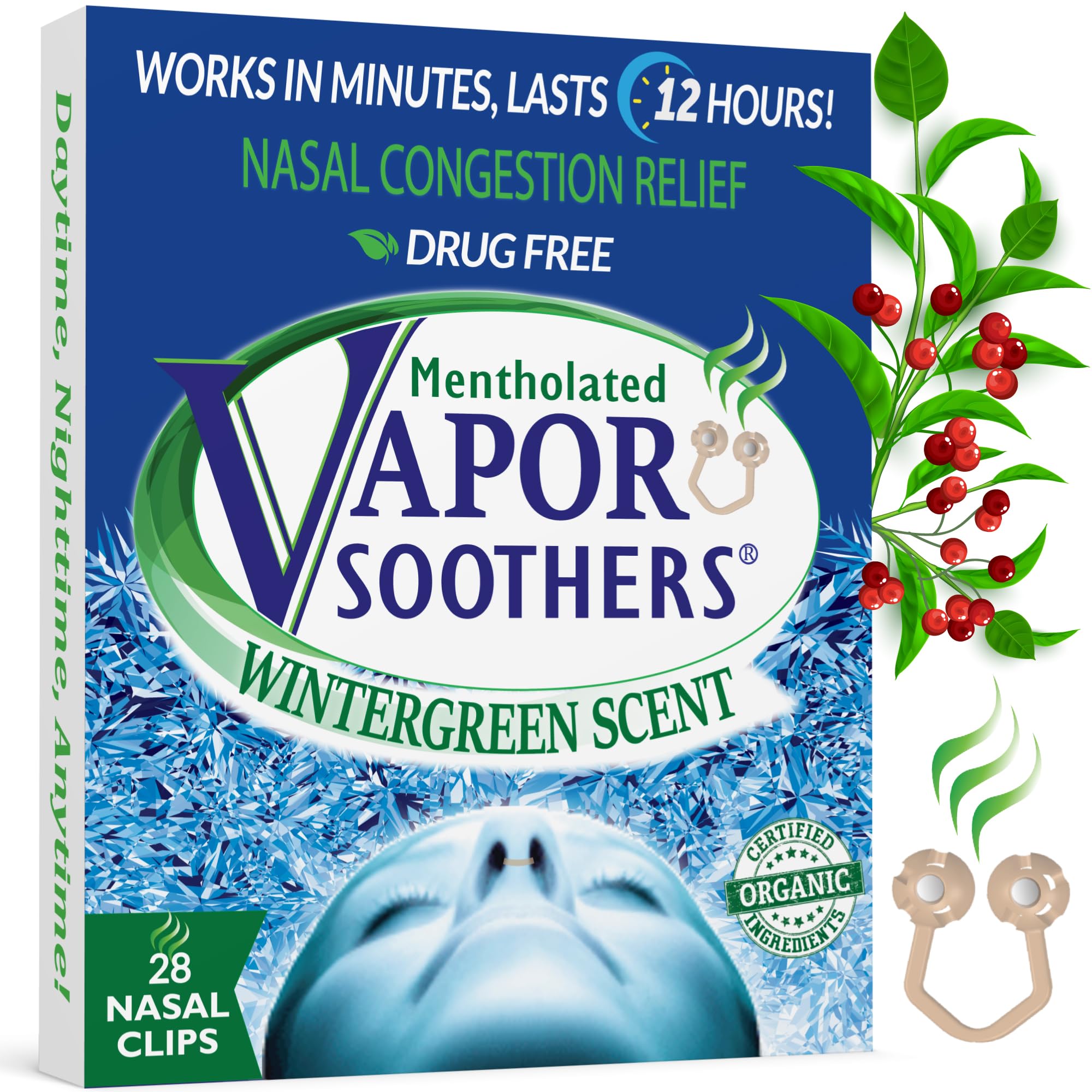 Vapor Soothers menthol nasal dilators pack cover ready for quick relief
