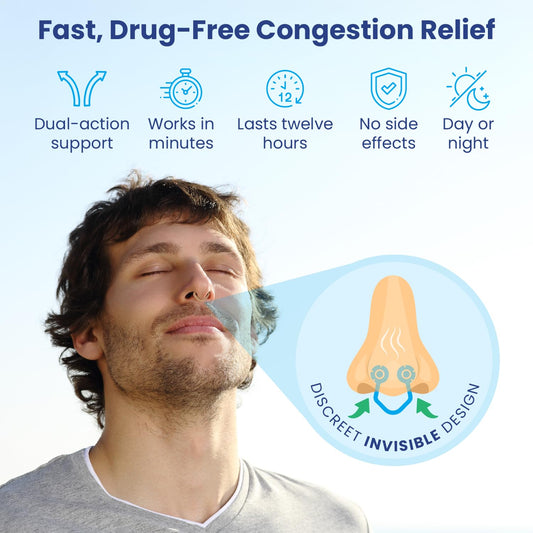 Vapor Soothers nasal dilators in daytime use open airways