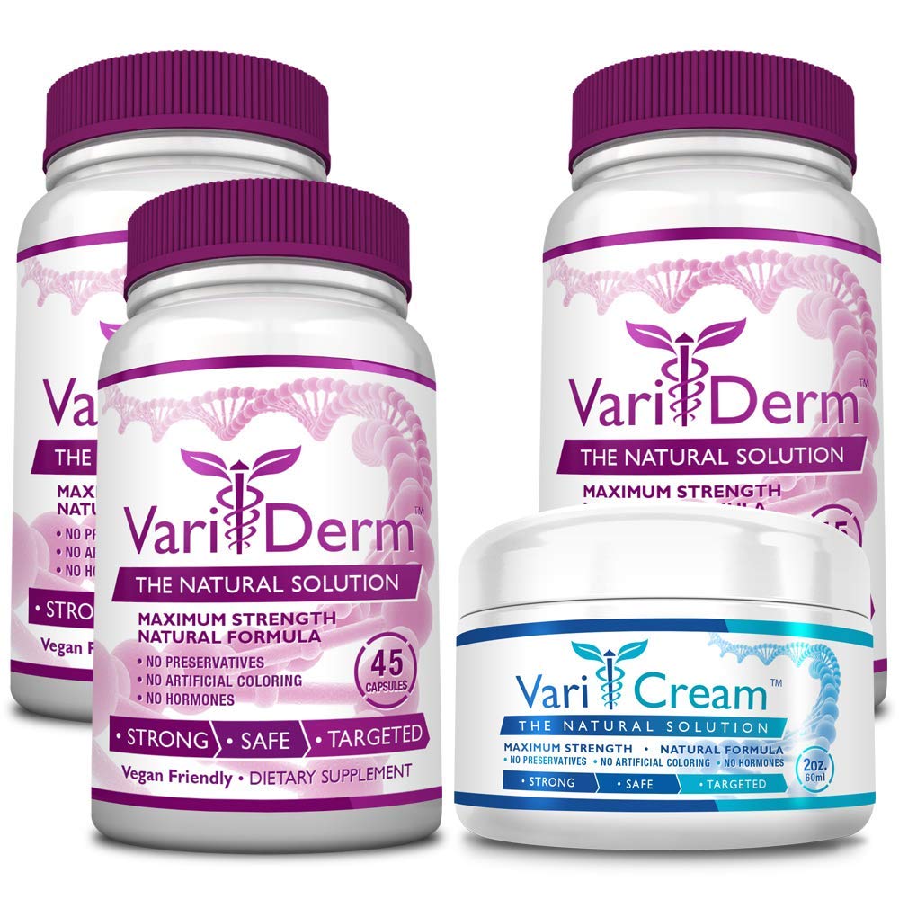 VariDerm cruelty-free vegan packaging image displaying ethical formulation.