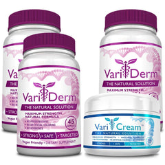VariDerm cruelty-free vegan packaging image displaying ethical formulation.