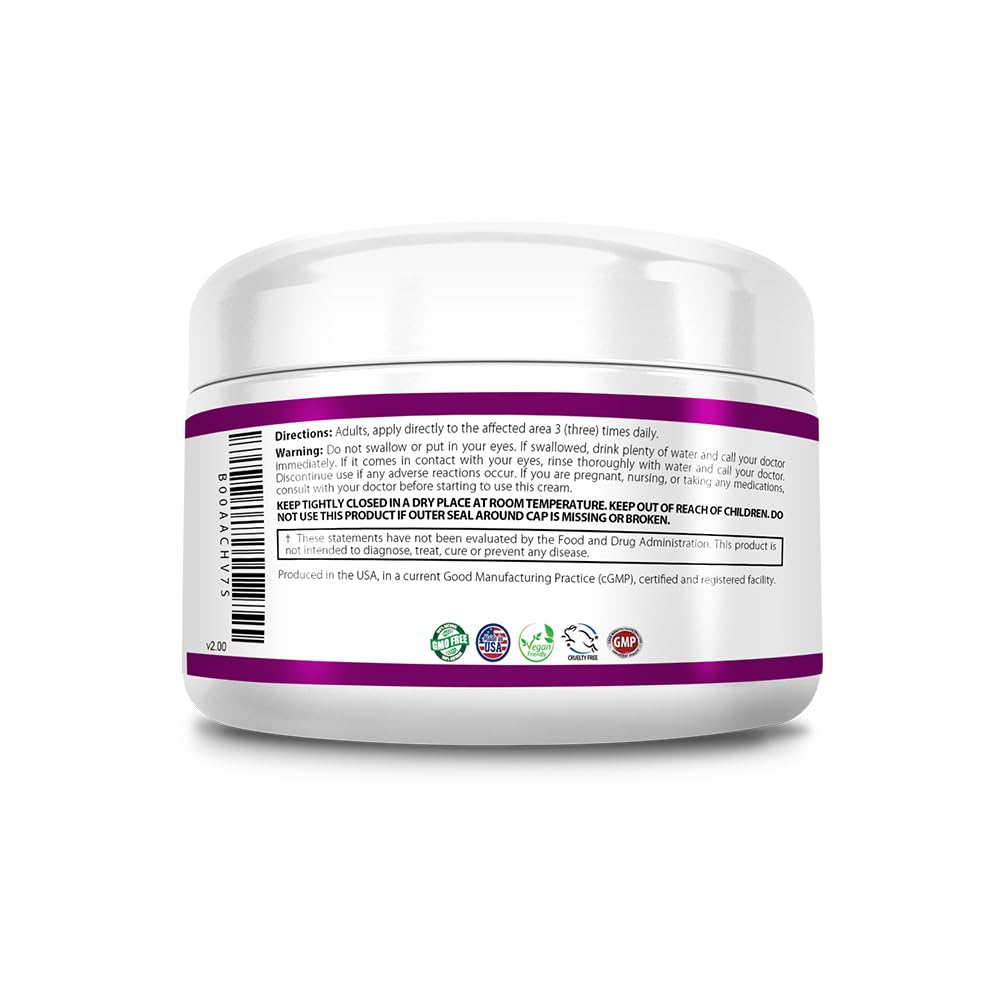 Applying VariCream to leg skin, targeted use for varicose and spider veins.
