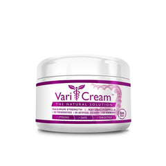VariDerm VariCream jar front, targeted care for varicose and spider veins.