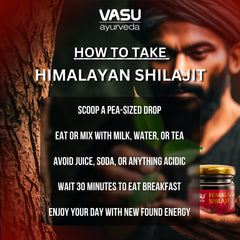 VIB: Lab-tested VASU Shilajit resin for purity and mineral content