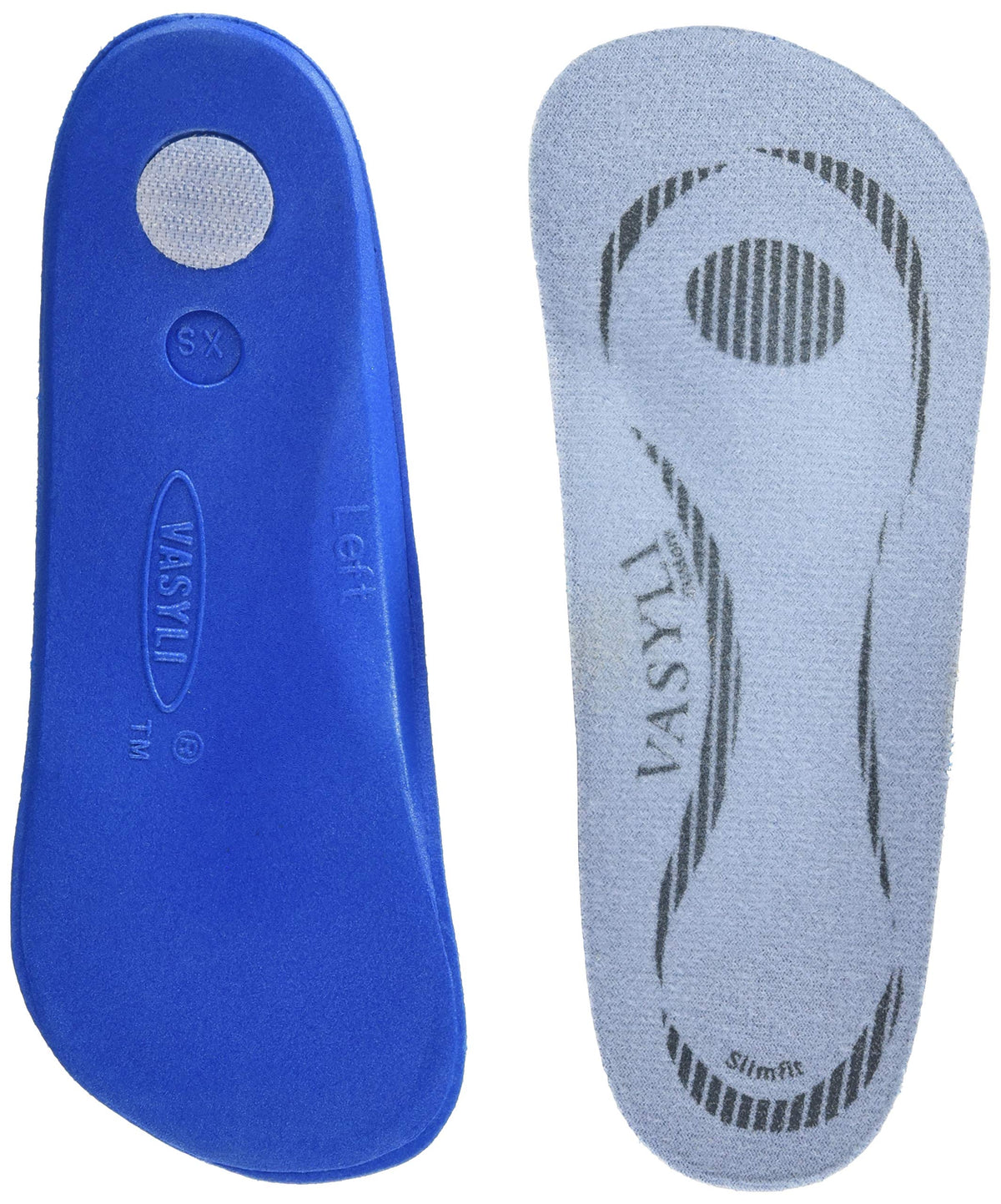 Vasyli 04 Extended Slimfit Insole X-Small inside a shoe showing forefoot support