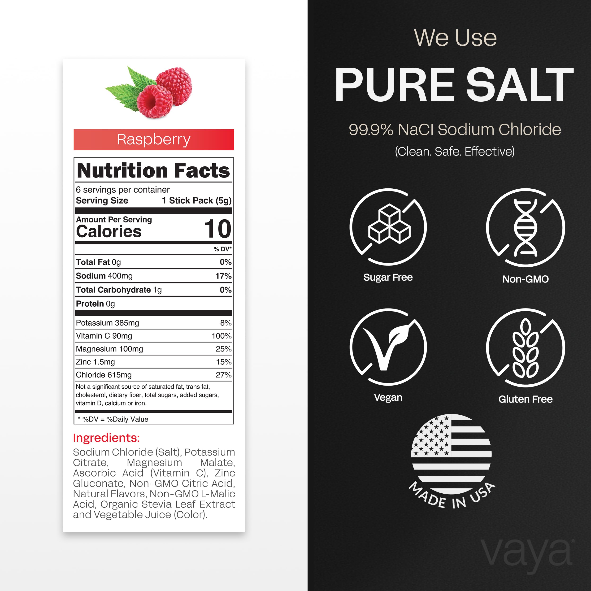 Vaya 30-pack box displayed on a kitchen counter.