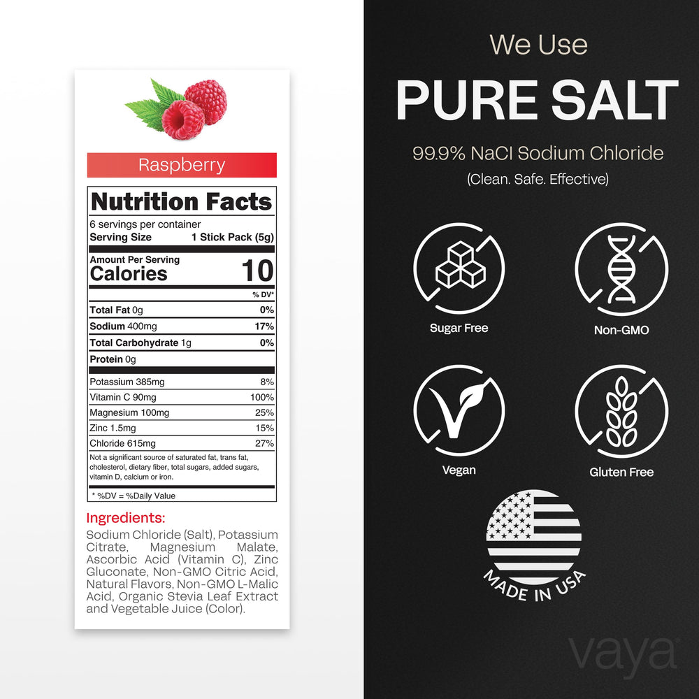 Vaya 30-pack box displayed on a kitchen counter.