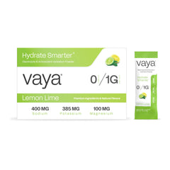 Vaya lemon-lime electrolyte packets 30-pack for quick hydration.