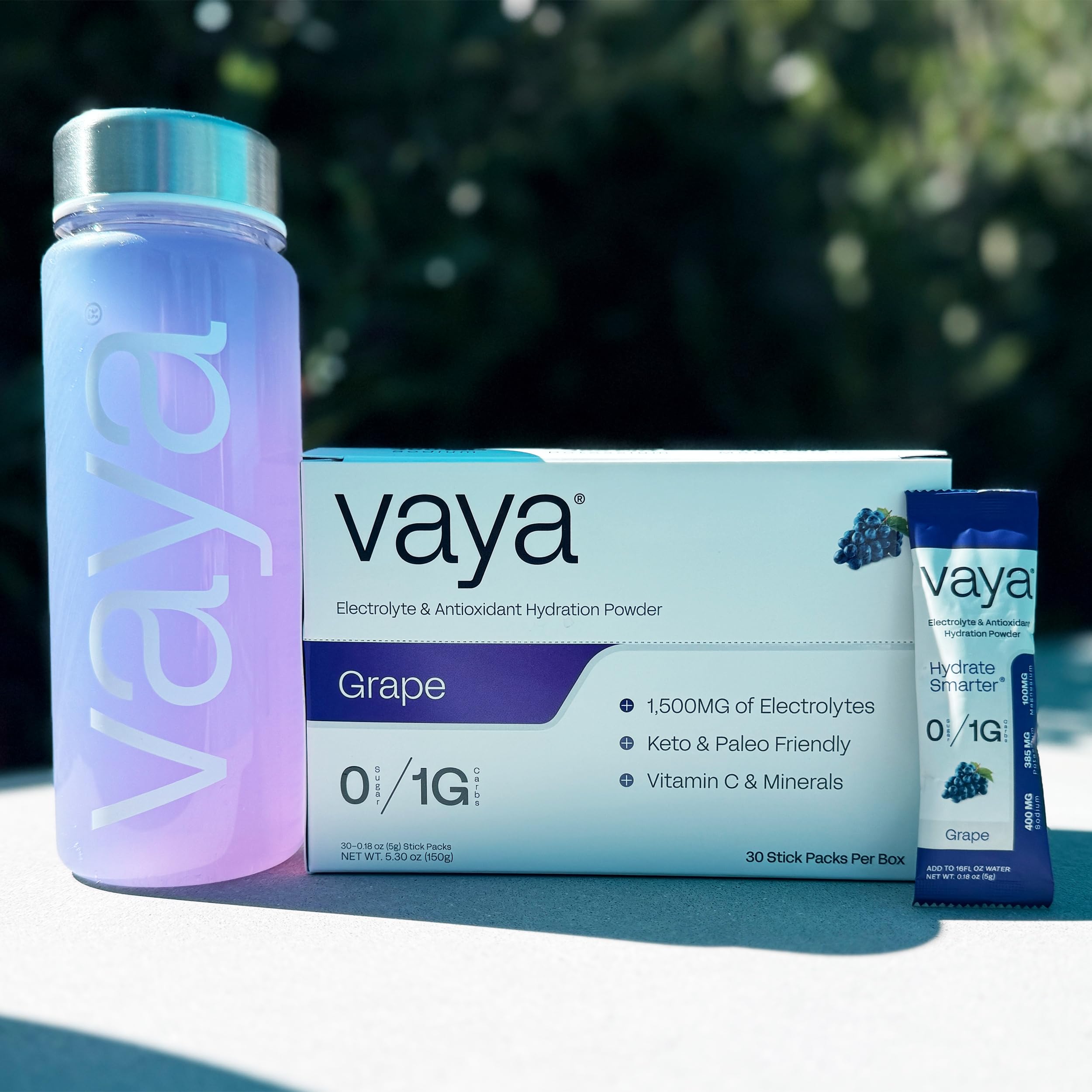 On-the-go sachets from Vaya ideal for workouts or fasting days