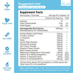 Vazatisi Ashwagandha Gummies jar close-up highlights berry flavor and easy chewability.