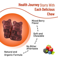 Vazatisi Berberine Gummies non-GMO and gluten-free badge on bottle.