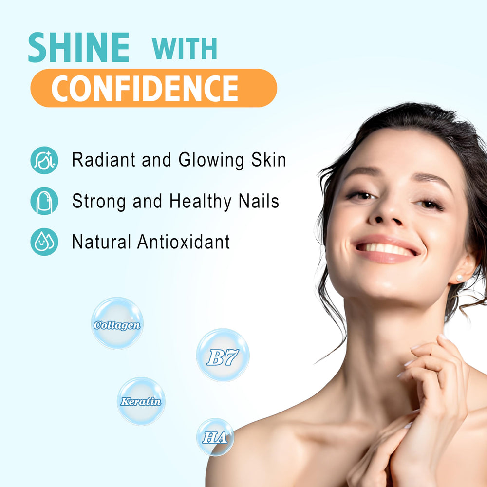 Vazatisi Biotin with Collagen Gummies for daily hair, skin, and nails care.
