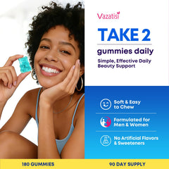 Vazatisi Biotin Gummies produced in USA facility