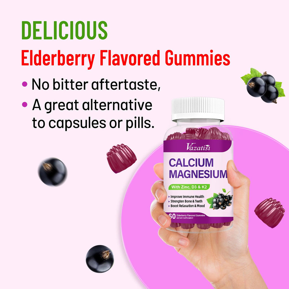 Vitamin D3 and K2 synergy in Vazatisi gummies.