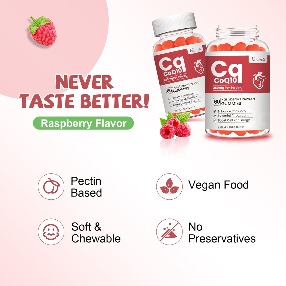 Vazatisi CoQ10 Gummies designed for adult daily use.