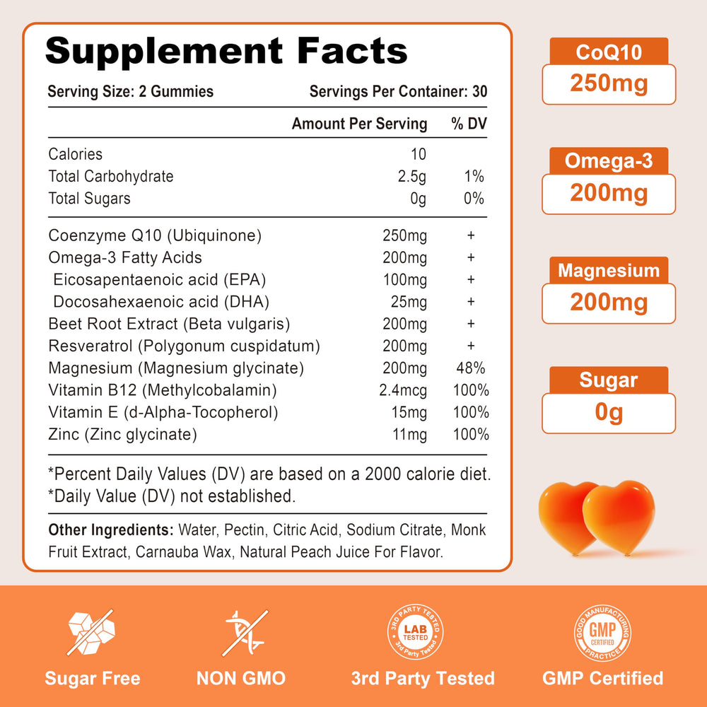 Vazatisi CoQ10 Gummies bottle close-up highlighting chewable texture for easy intake.