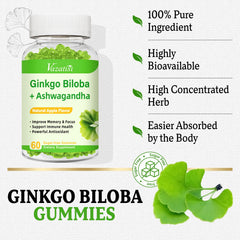 Vazatisi Ginkgo Biloba Gummies fact panel notes ingredient blend