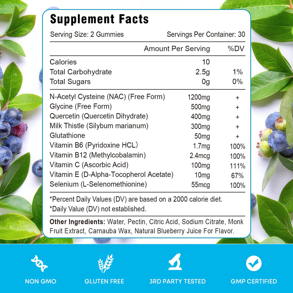 Vazatisi NAC Gummies texture and color ideal for vegan daily antioxidant intake.