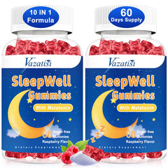 Vazatisi Sleep Gummies bottle ready for a calming nightly routine