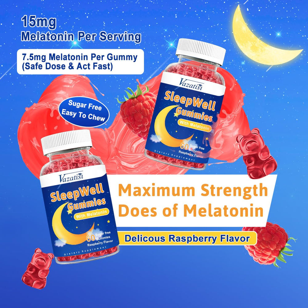 Vazatisi Sleep Gummies highlight magnesium and L theanine for gentle relaxation
