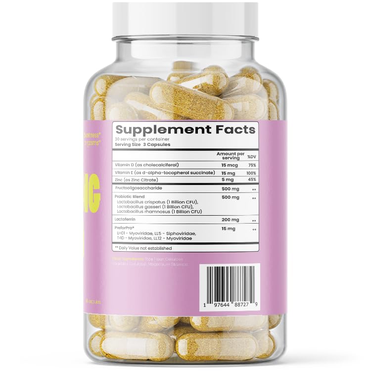 VB Health Soaking Wet ingredients chart emphasizes lactobacilli and vitamins.