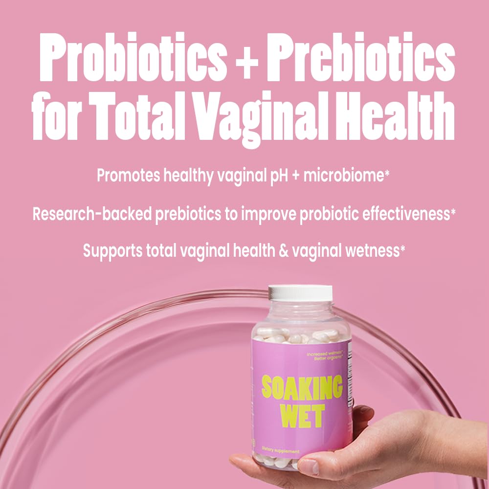 VB Health Soaking Wet label details probiotic blend and ingredients.