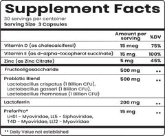 VB Health Soaking Wet US manufactured label reinforces physician designed formula.