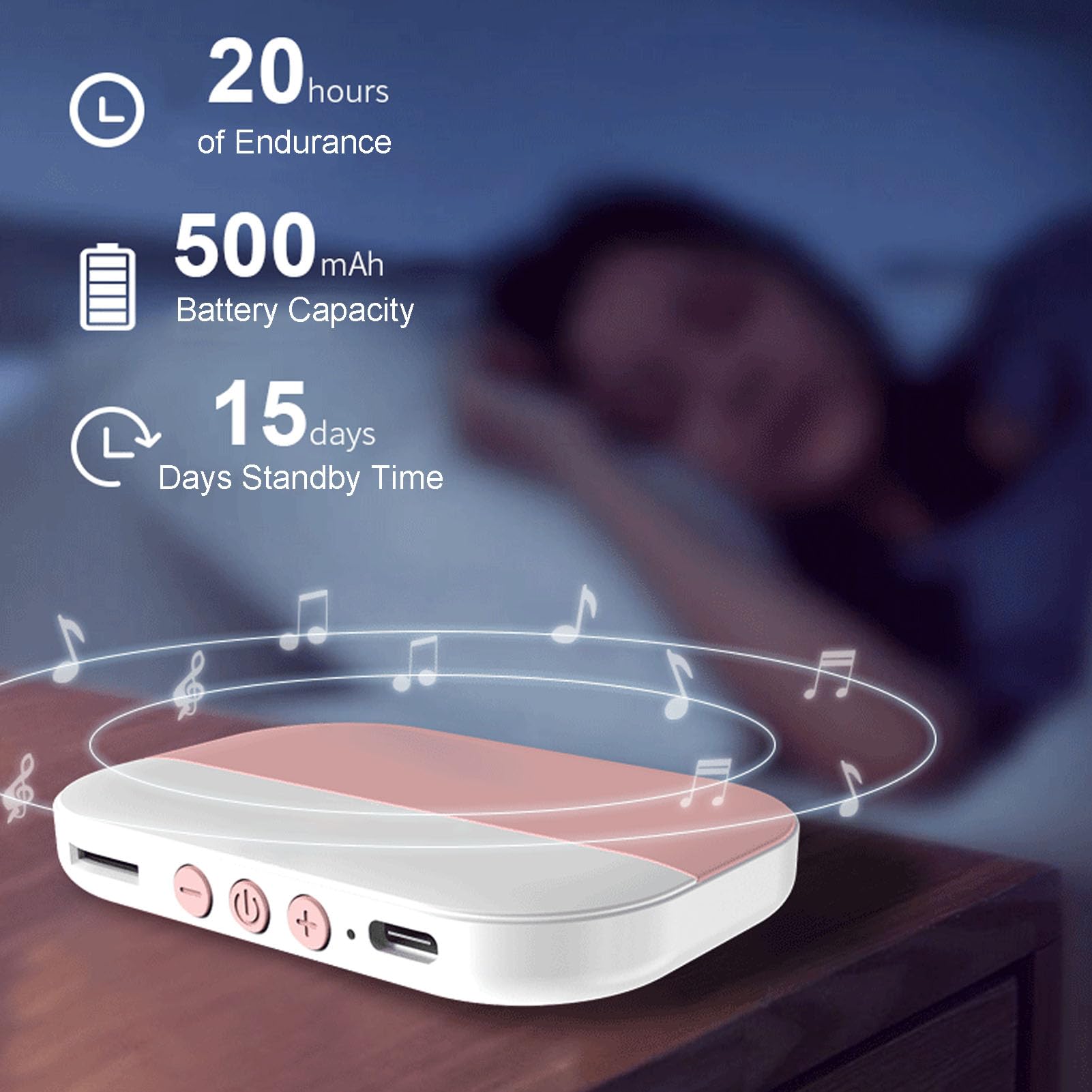 VBESTLIFE under-pillow setup provides discreet, comfortable sleep audio