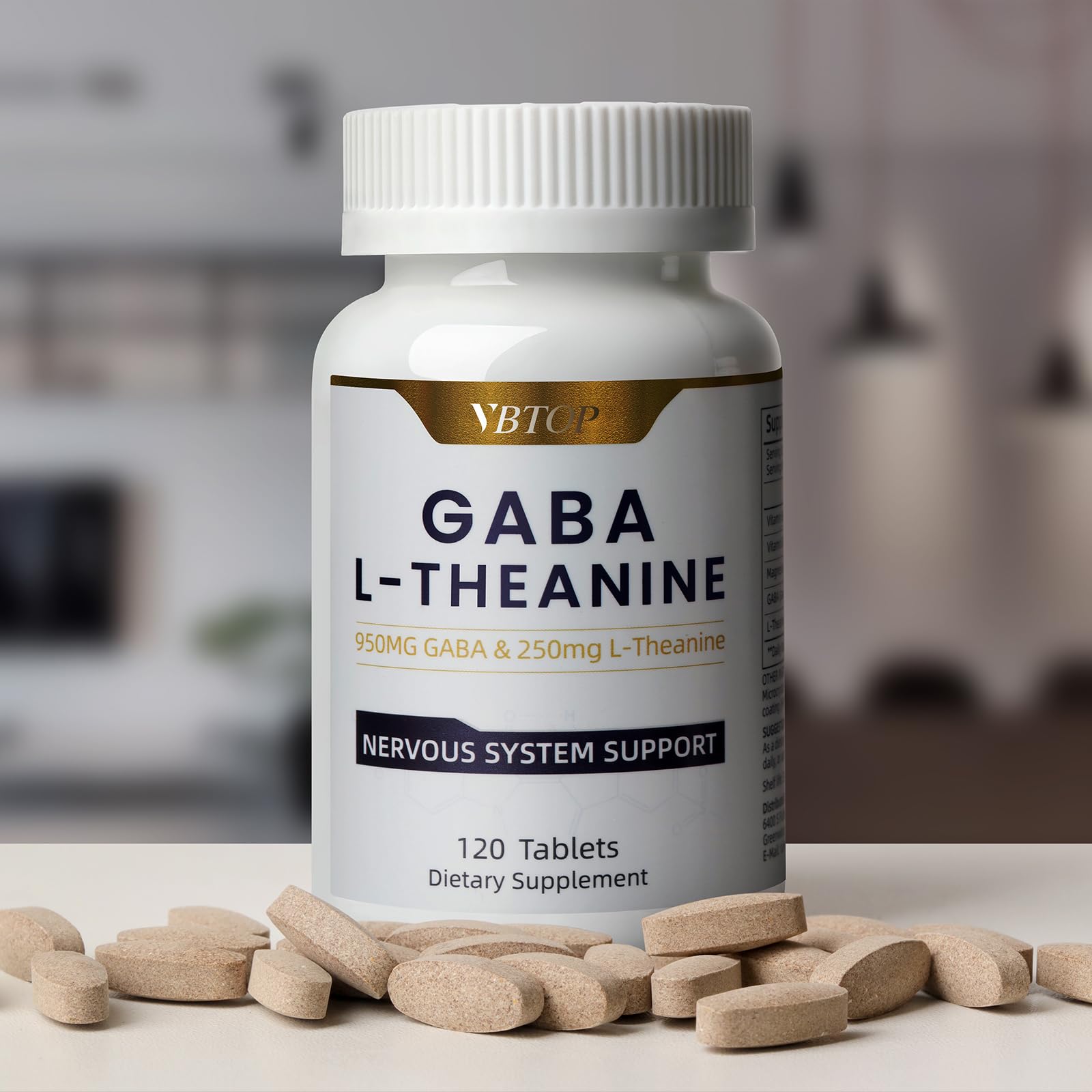 Bottle beside a glass, ideal for daily calm rituals.