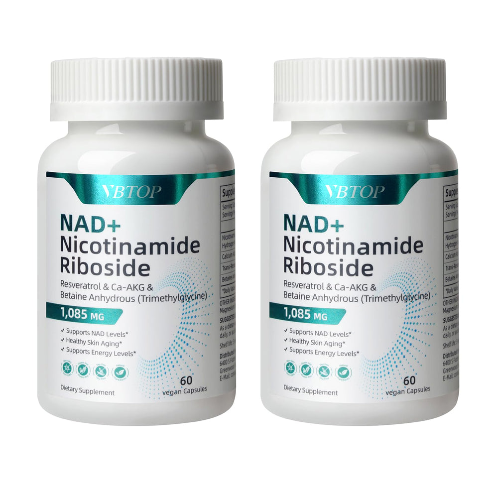 VBTOP NAD+ bottle cap close-up, convenient capsules for daily energy.
