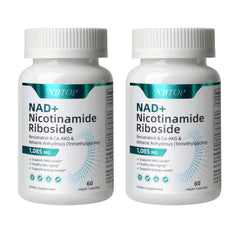 VBTOP NAD+ bottle cap close-up, convenient capsules for daily energy.