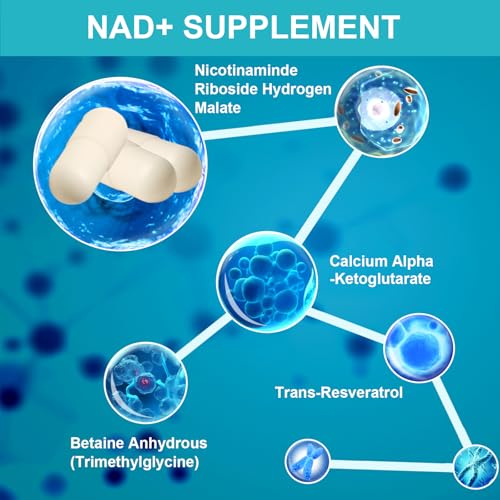 VBTOP NAD+ formula with trans-resveratrol highlights ingredients that may support healthy aging.