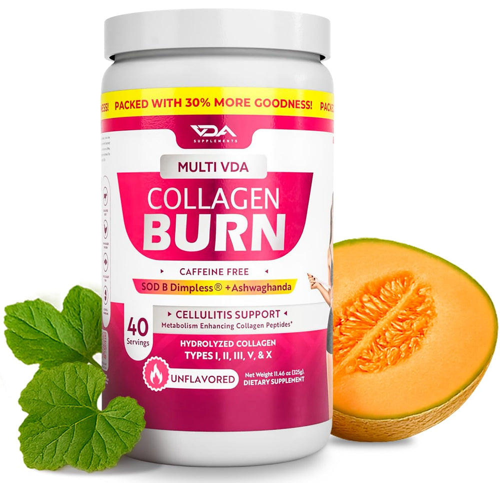 VDA Supplements hydrolyzed collagen powder tub for daily collagen support and skin vitality.