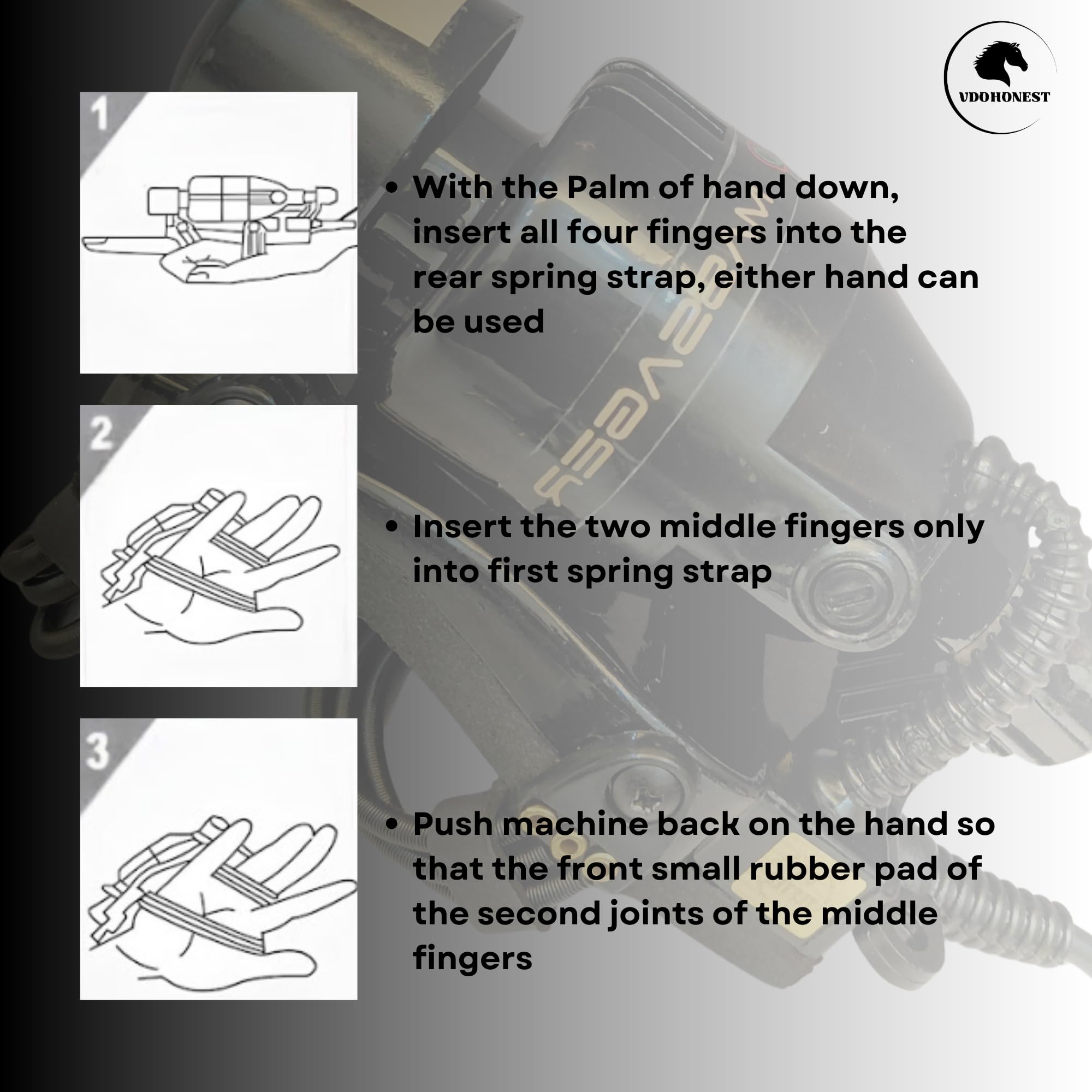 VDOHONEST included attachments for wide or focused massage areas