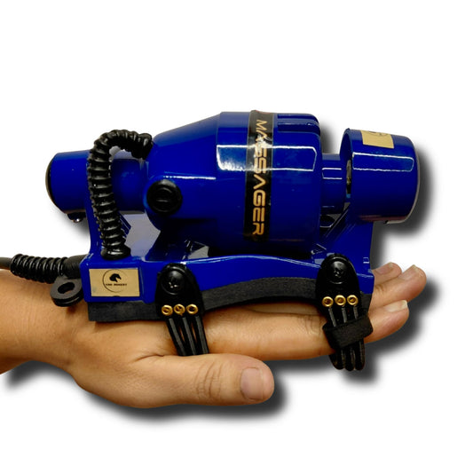 VDOHONEST full body massager corded blue front view showing design and control