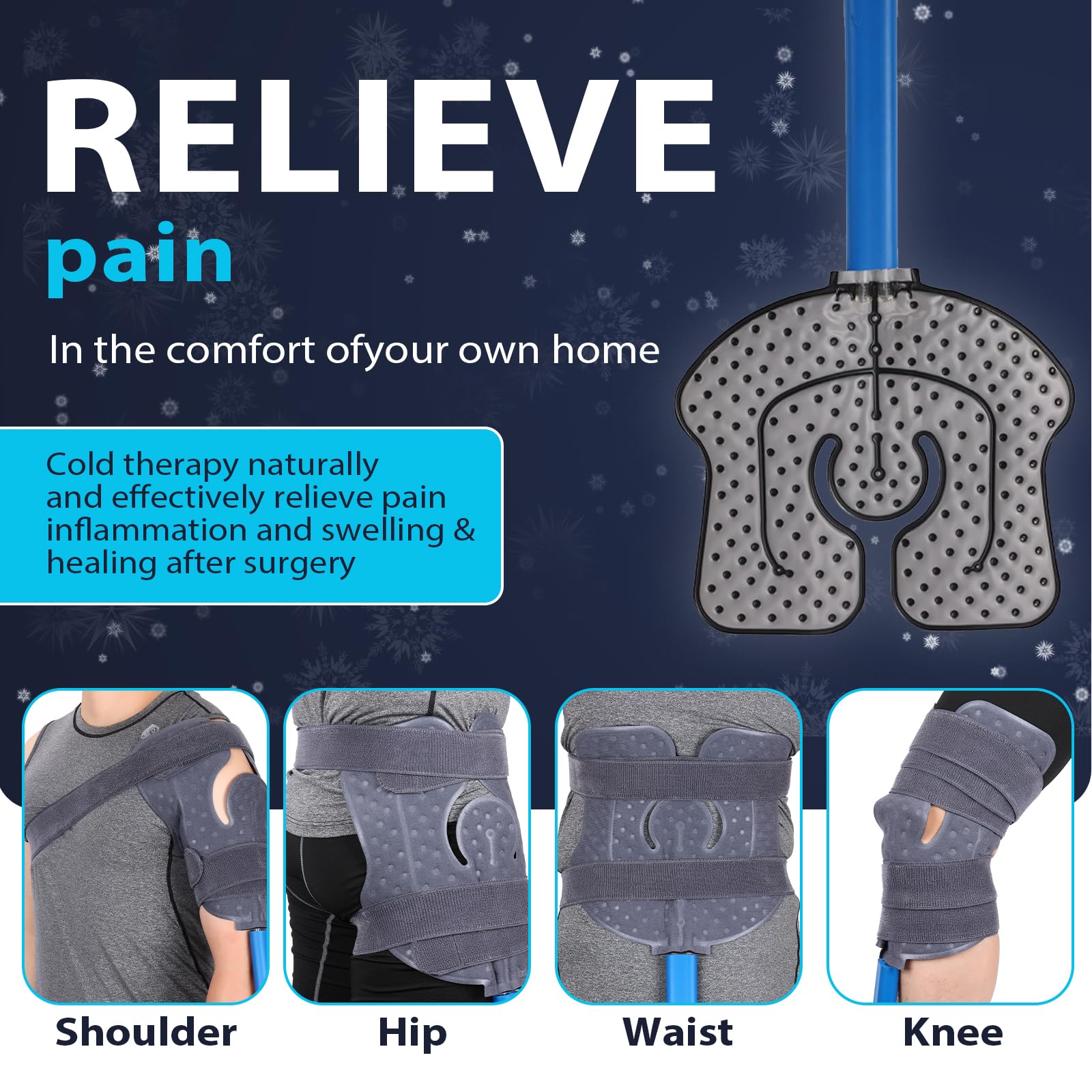 Veanvoky 12-quart cooling tank supports extended cold therapy sessions.