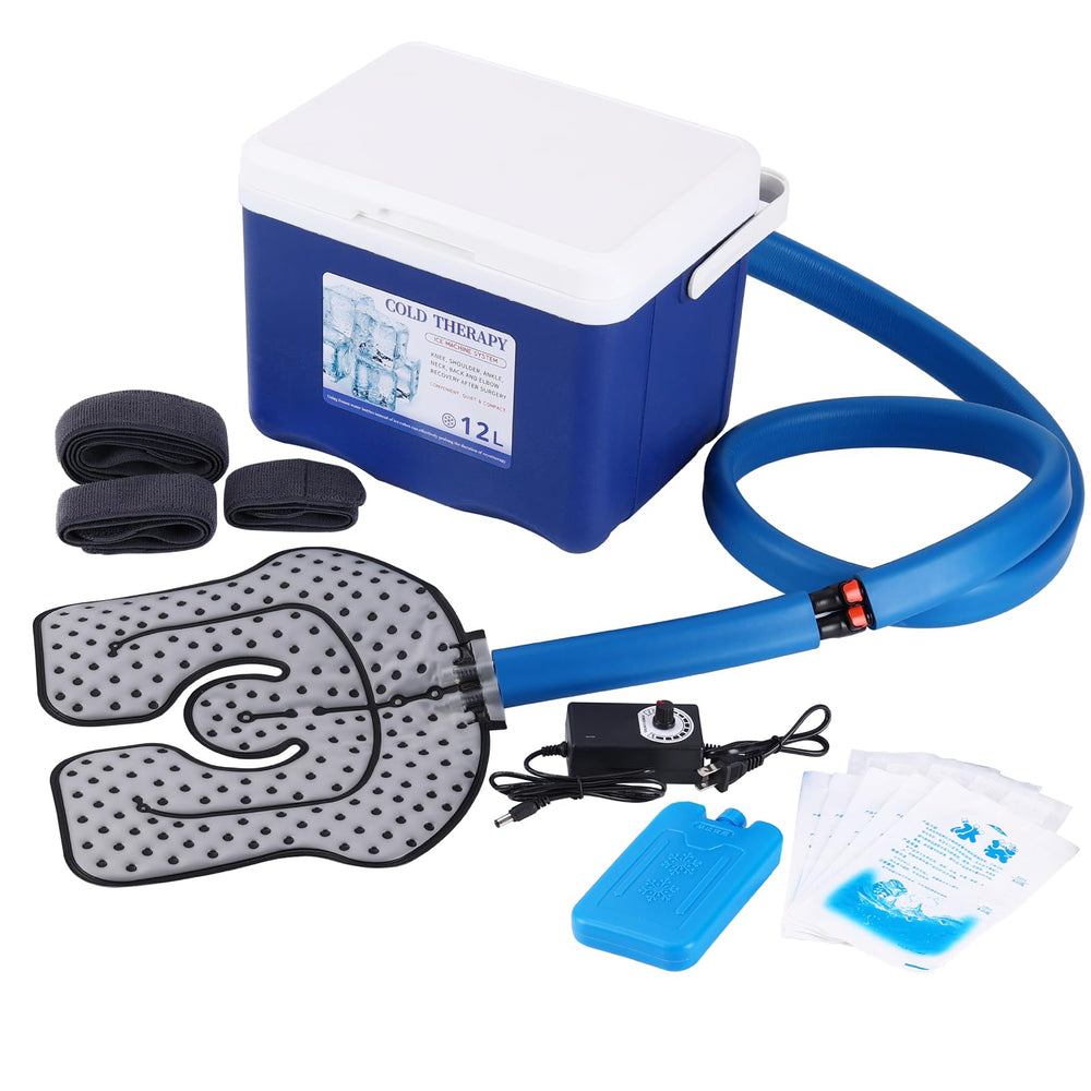 Veanvoky cold therapy machine front view with 12 L capacity for targeted relief.