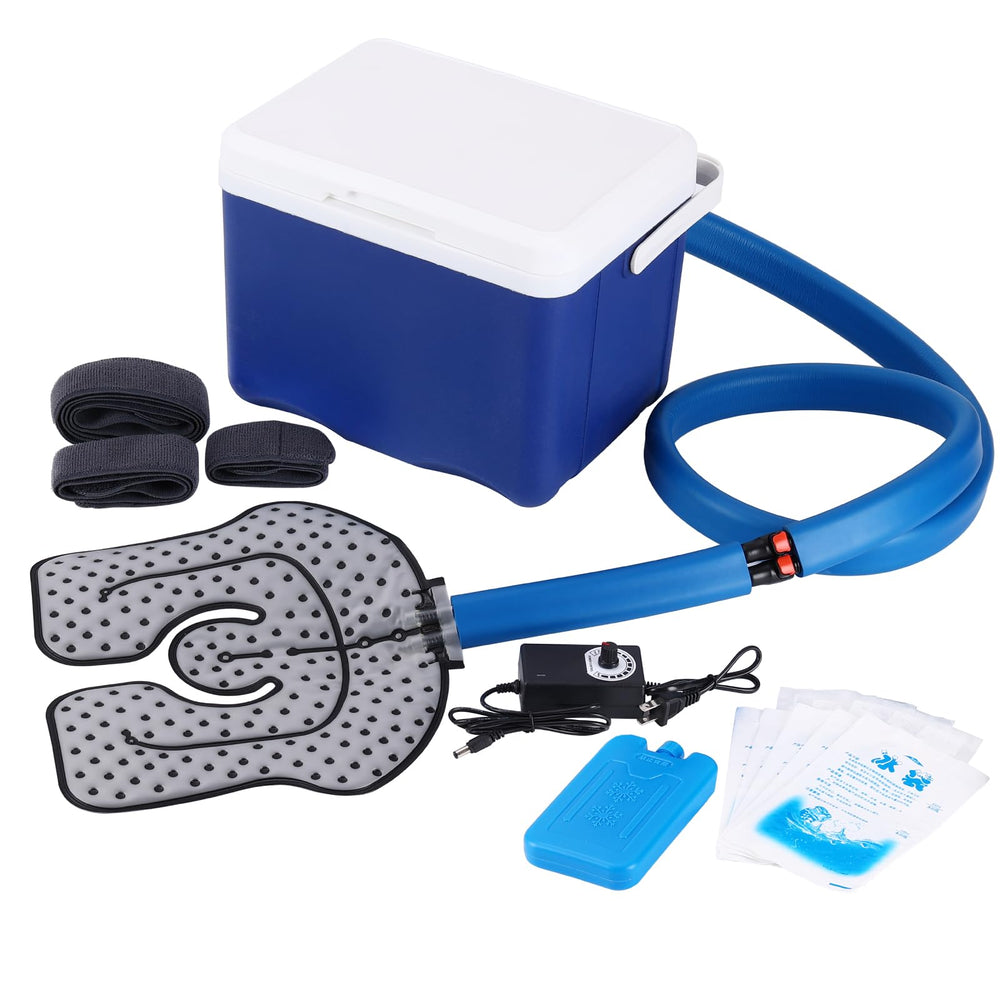 Veanvoky cold therapy machine front view showing compact design for targeted relief