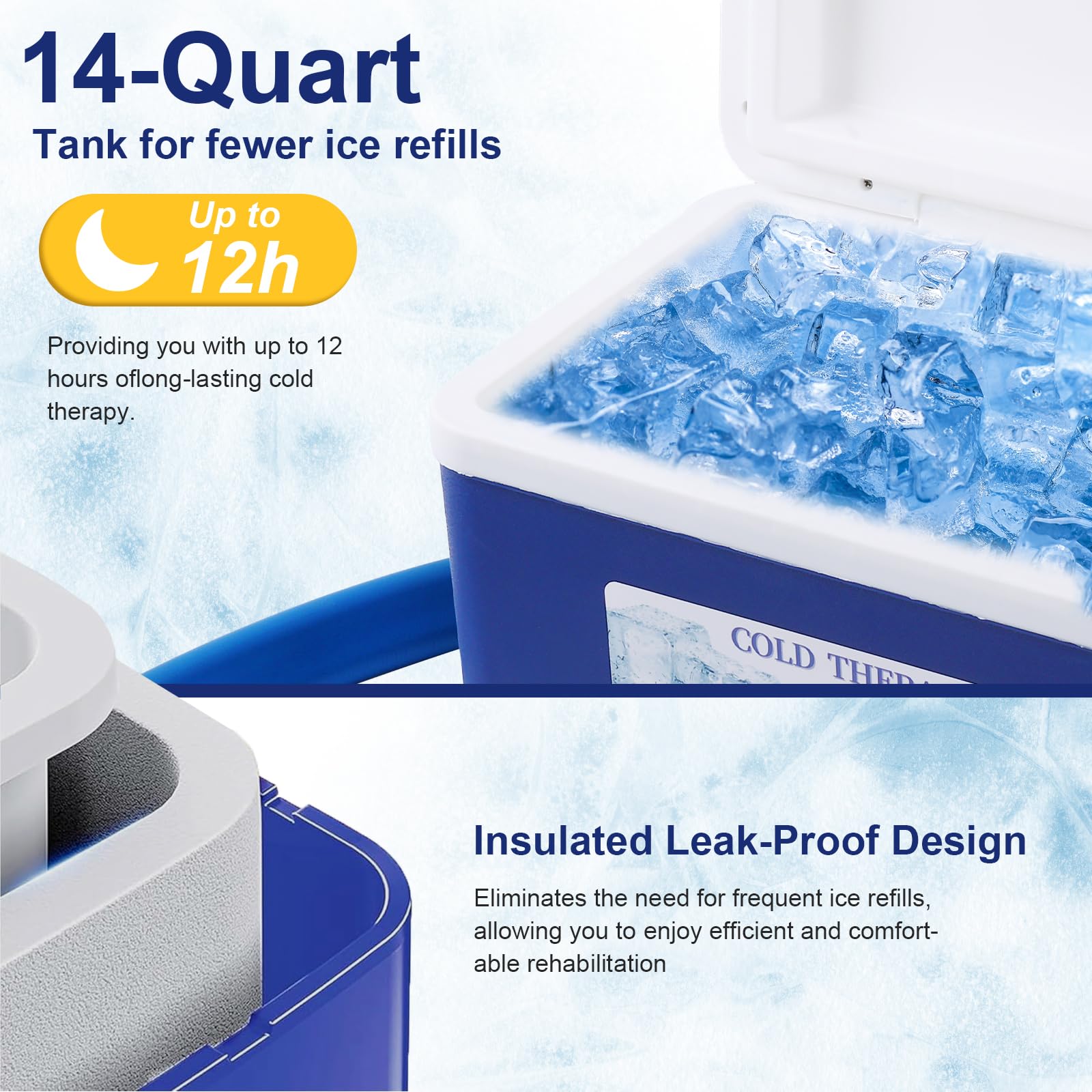 Veanvoky cold therapy machine quiet pump enables peaceful post-op sessions.