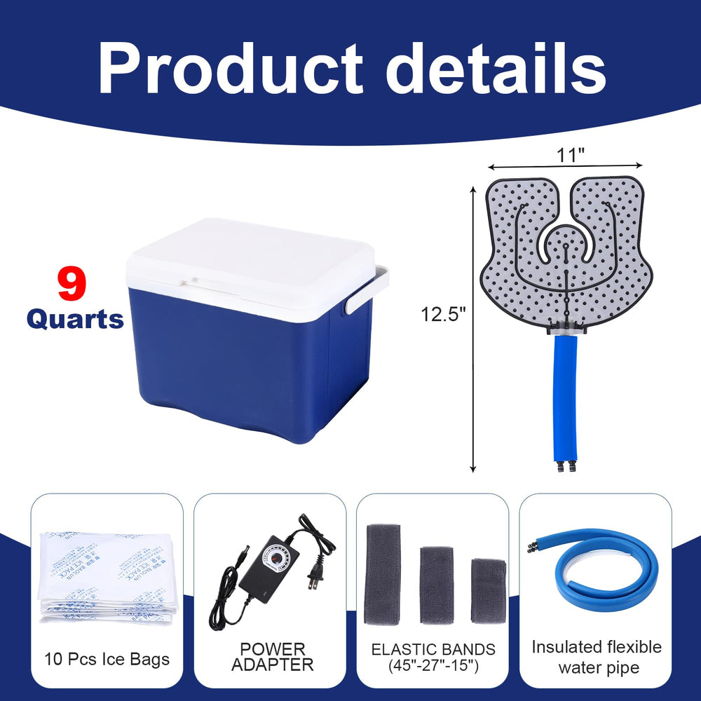 Veanvoky cold therapy machine 9-quart tank capacity with six bottles
