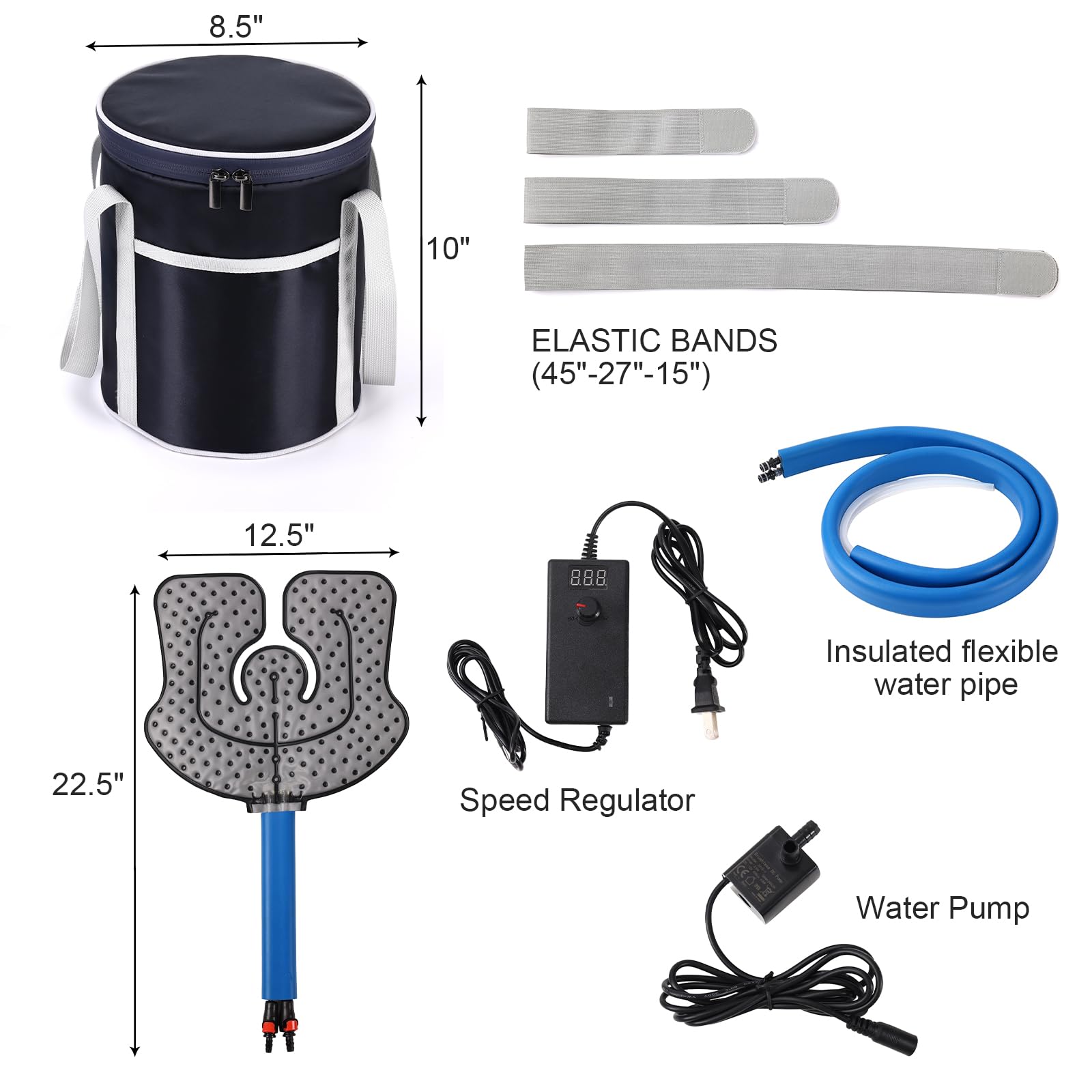 Veanvoky cold therapy system tank and pad show flexible pad for joints.