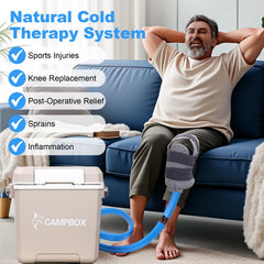 Veanvoky ice bottles in tank delivering controlled therapy