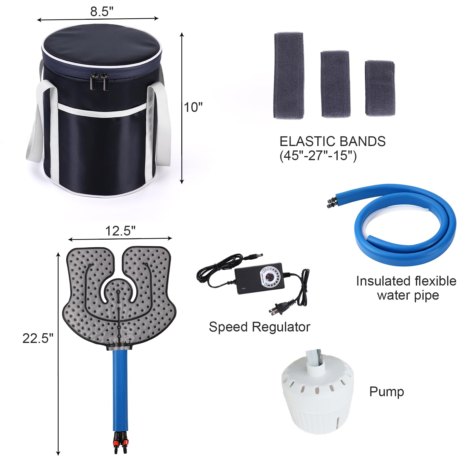 Veanvoky therapy system with insulated hose aids consistent cold circulation.
