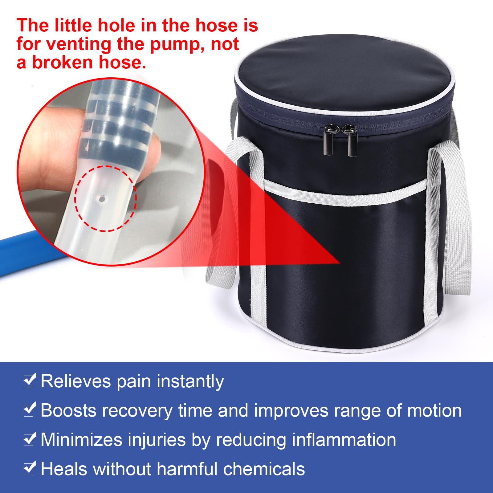 Veanvoky universal cold therapy pad shown for ankle and knee support.