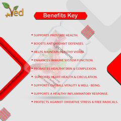 Ved Lycopene softgels arranged for daily wellness routine
