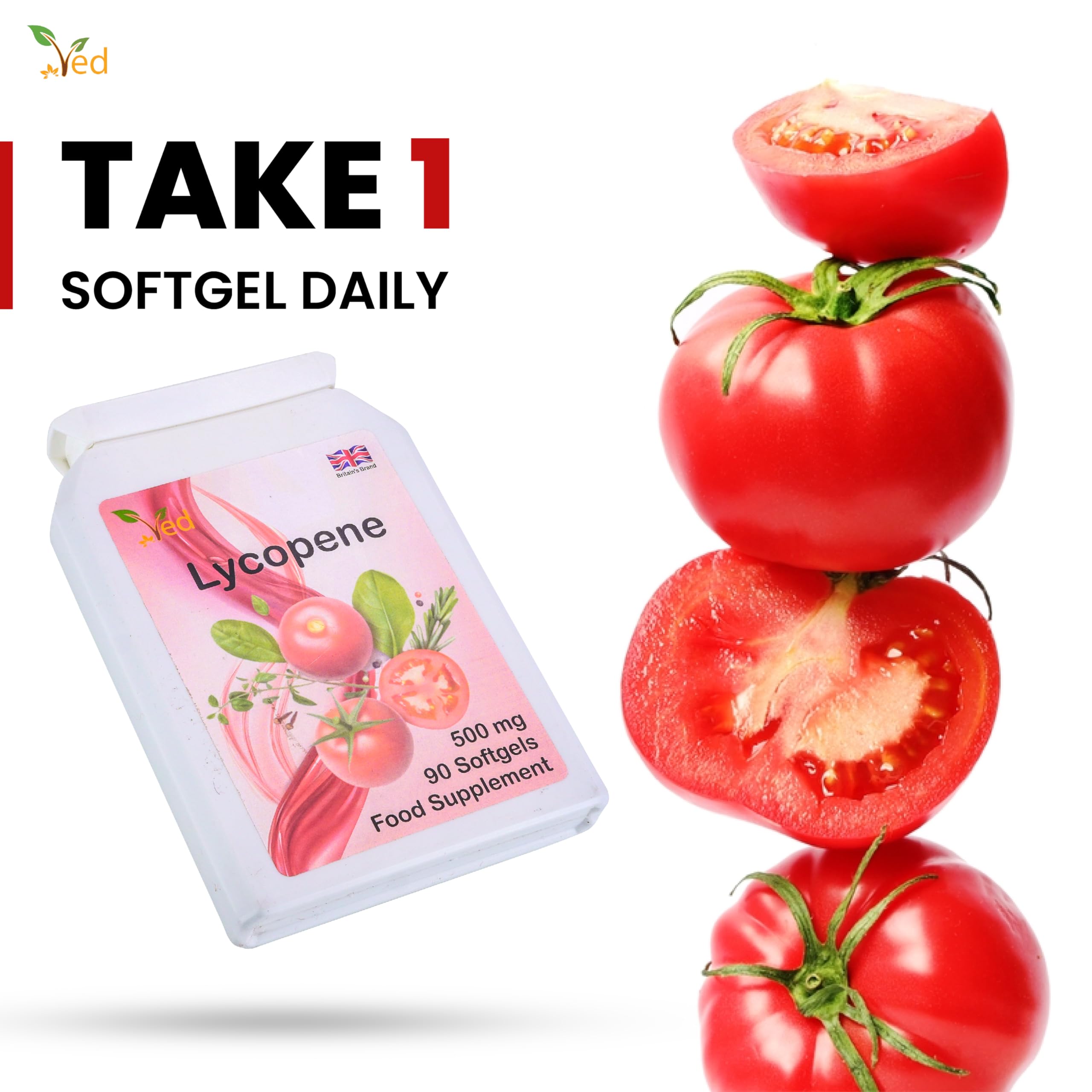 Ved Lycopene four-pack packaging supports a long-term supply