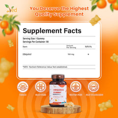 Ved Ubiquinol Gummy packaging ideal for travel and storage.